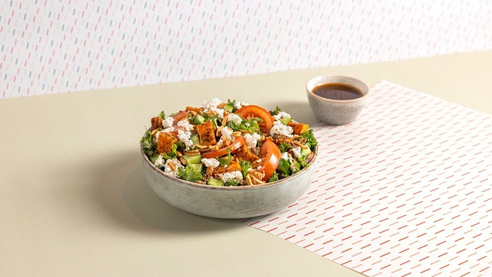 Creamy sweet potato fattoush