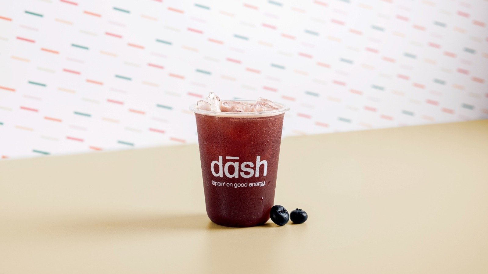 Peach and blueberry iced tea